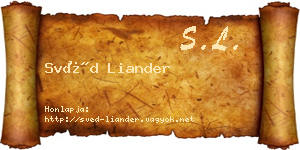 Svéd Liander névjegykártya